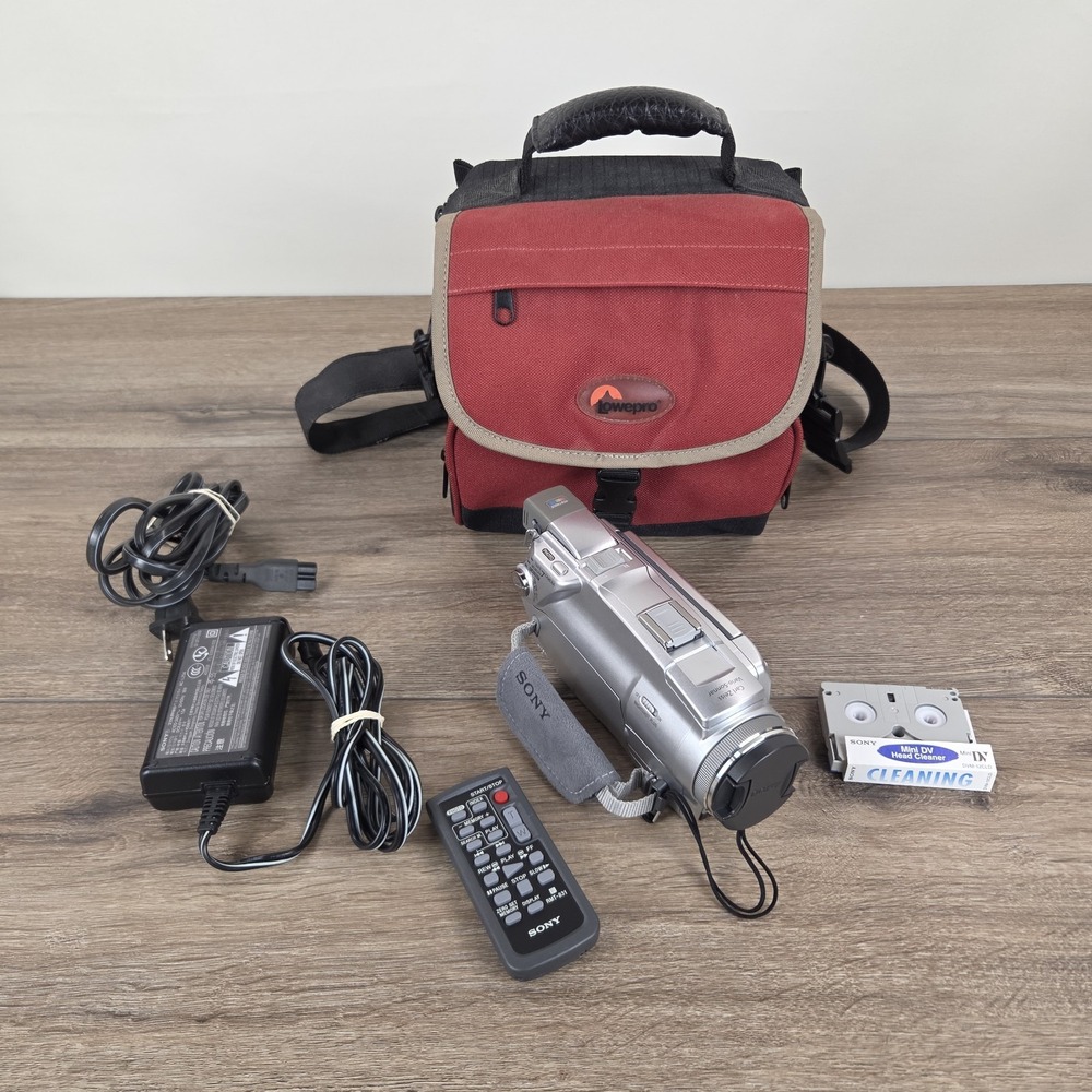Sony Handycam DCR-HC85 MiniDV Camcorder Bundle-w/ Remote Power Cord & Bag Tested